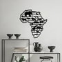 Wallity African Animals Escultura de pared de metal negra